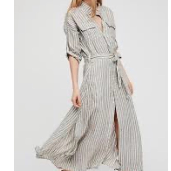 Free people and CP shades Summer linen dress - Picture 3 of 6